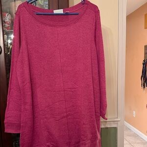 Women's Pink Crew Neck Sweater